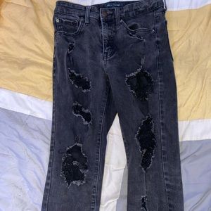 Black ripped jeans